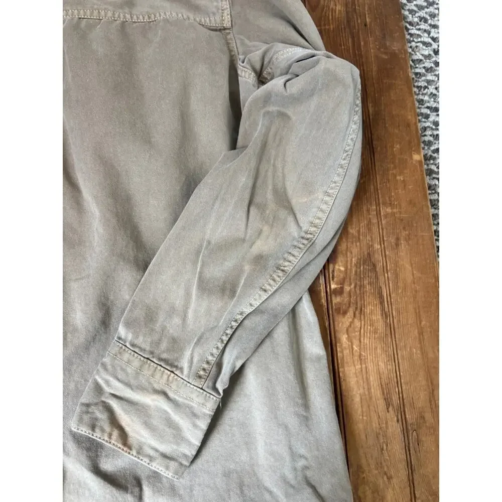Men’s Levi's canvas shirt Shacket tan long sleeve button front size medium